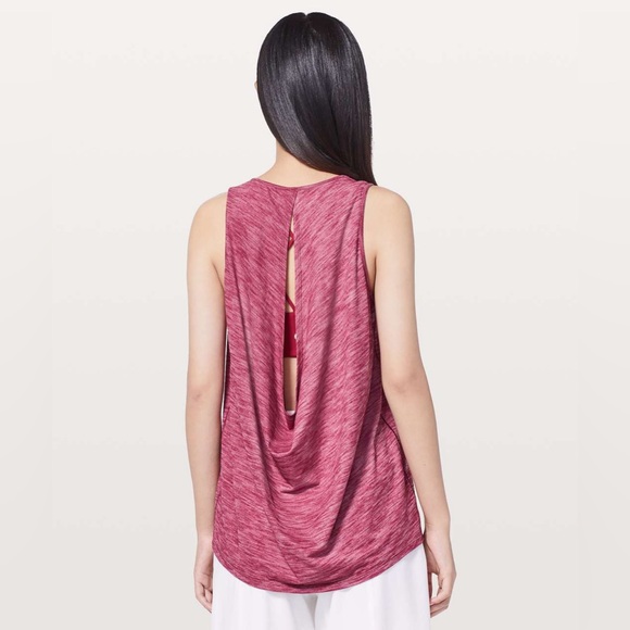 Lululemon Low Key Tank *Silver Heathered Ruby Red size 6 - Picture 4 of 9